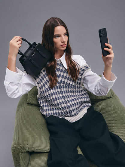 Allyn Structured Trapeze Tote Bag - Noir | CHARLES & KEITH