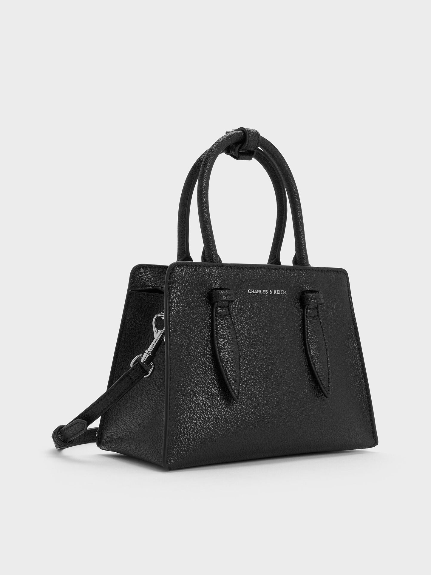 Allyn Structured Trapeze Tote Bag - Noir | CHARLES & KEITH