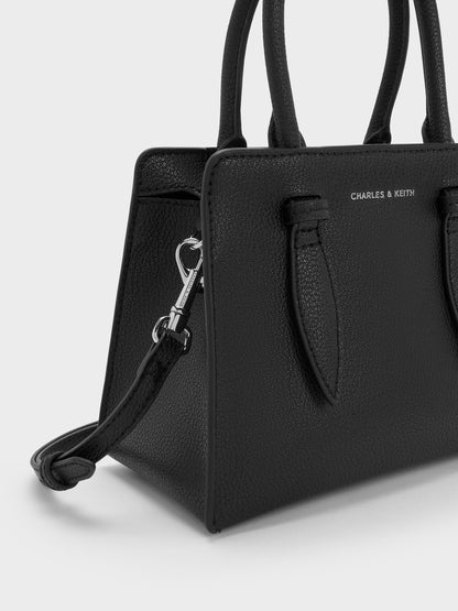 Allyn Structured Trapeze Tote Bag - Noir | CHARLES & KEITH