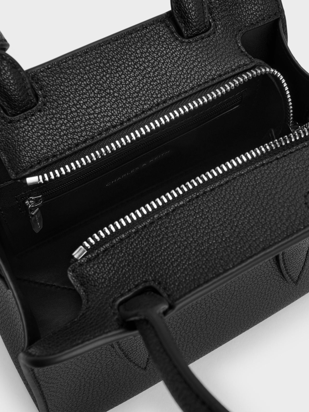 Allyn Structured Trapeze Tote Bag - Noir | CHARLES & KEITH