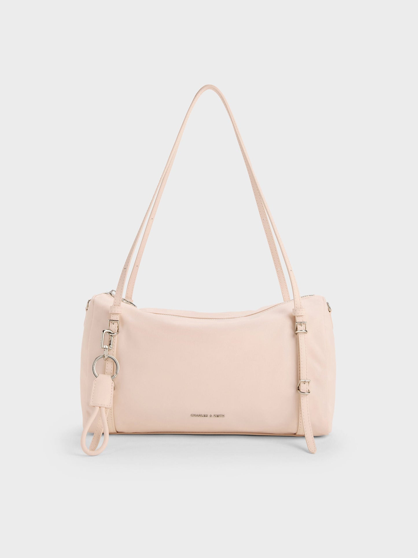 Levy Nylon Shoulder Bag - Soft Pink | CHARLES & KEITH
