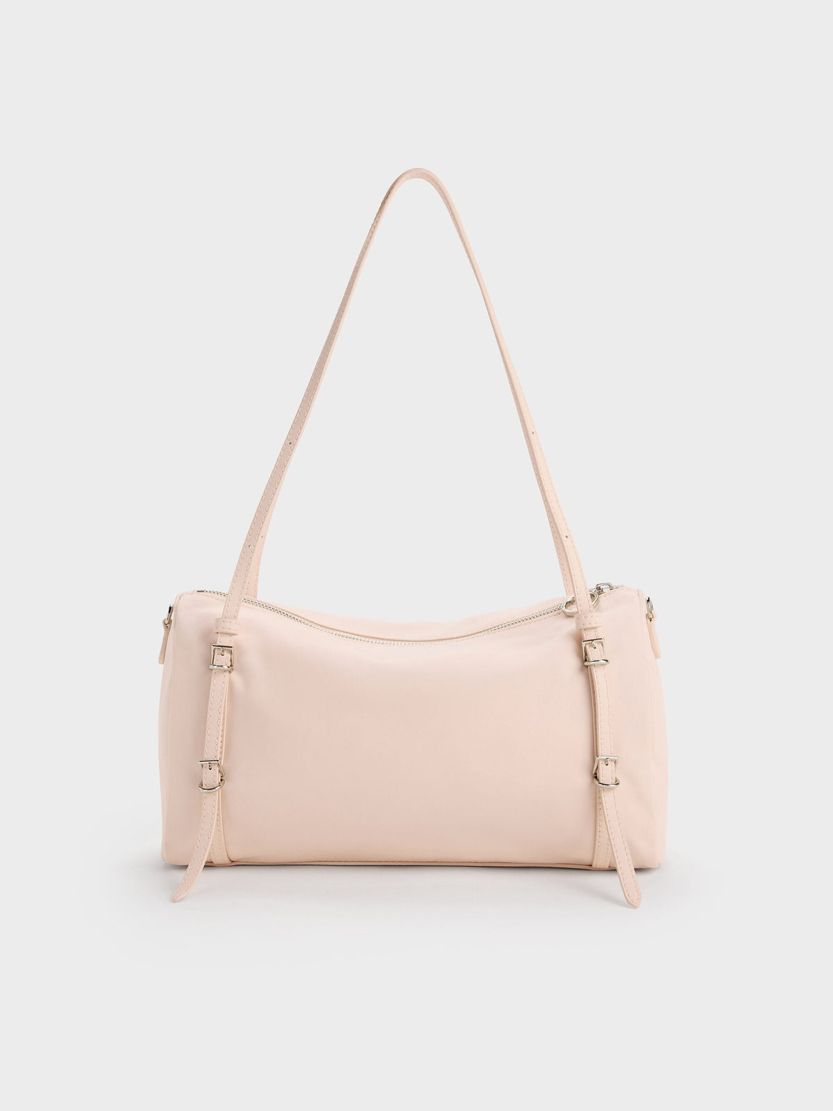 Levy Nylon Shoulder Bag - Soft Pink | CHARLES & KEITH