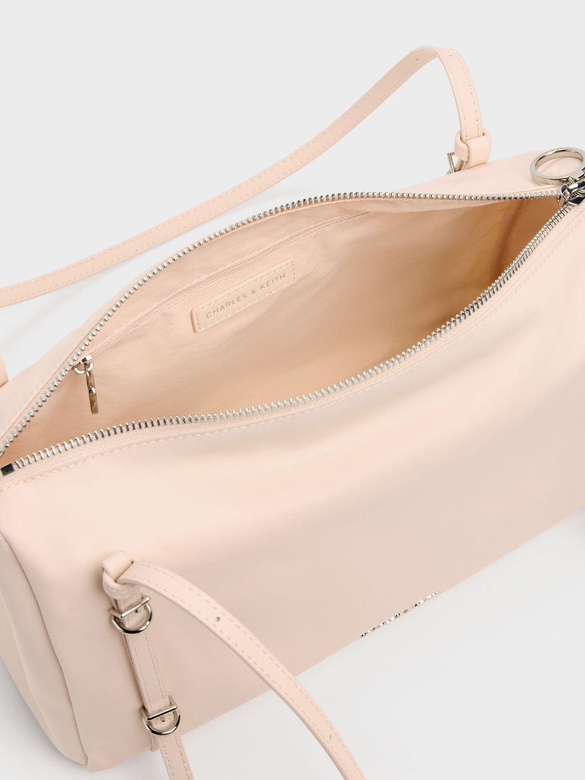 Levy Nylon Shoulder Bag - Soft Pink | CHARLES & KEITH