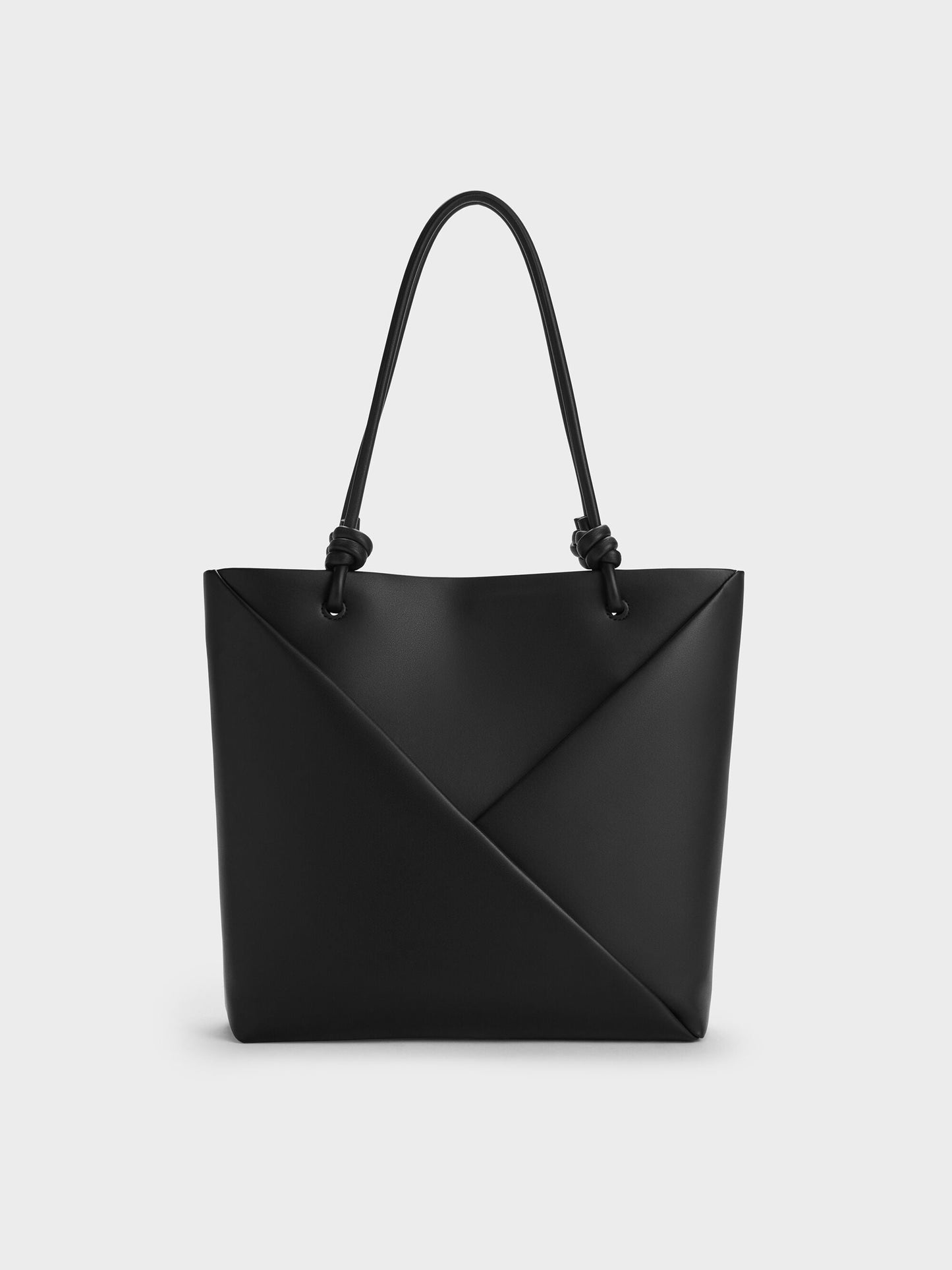 Midori Geometric Tote Bag - Jet Black | CHARLES & KEITH