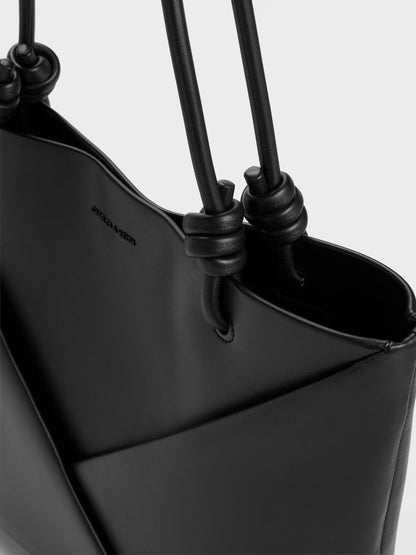 Midori Geometric Tote Bag - Jet Black | CHARLES & KEITH