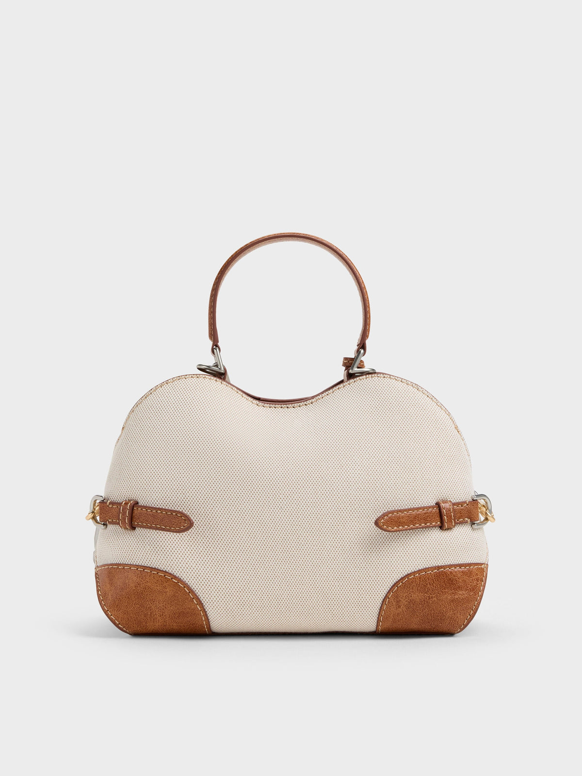 Delfina Canvas Chain Side-Belt Tote Bag - Multi | CHARLES & KEITH