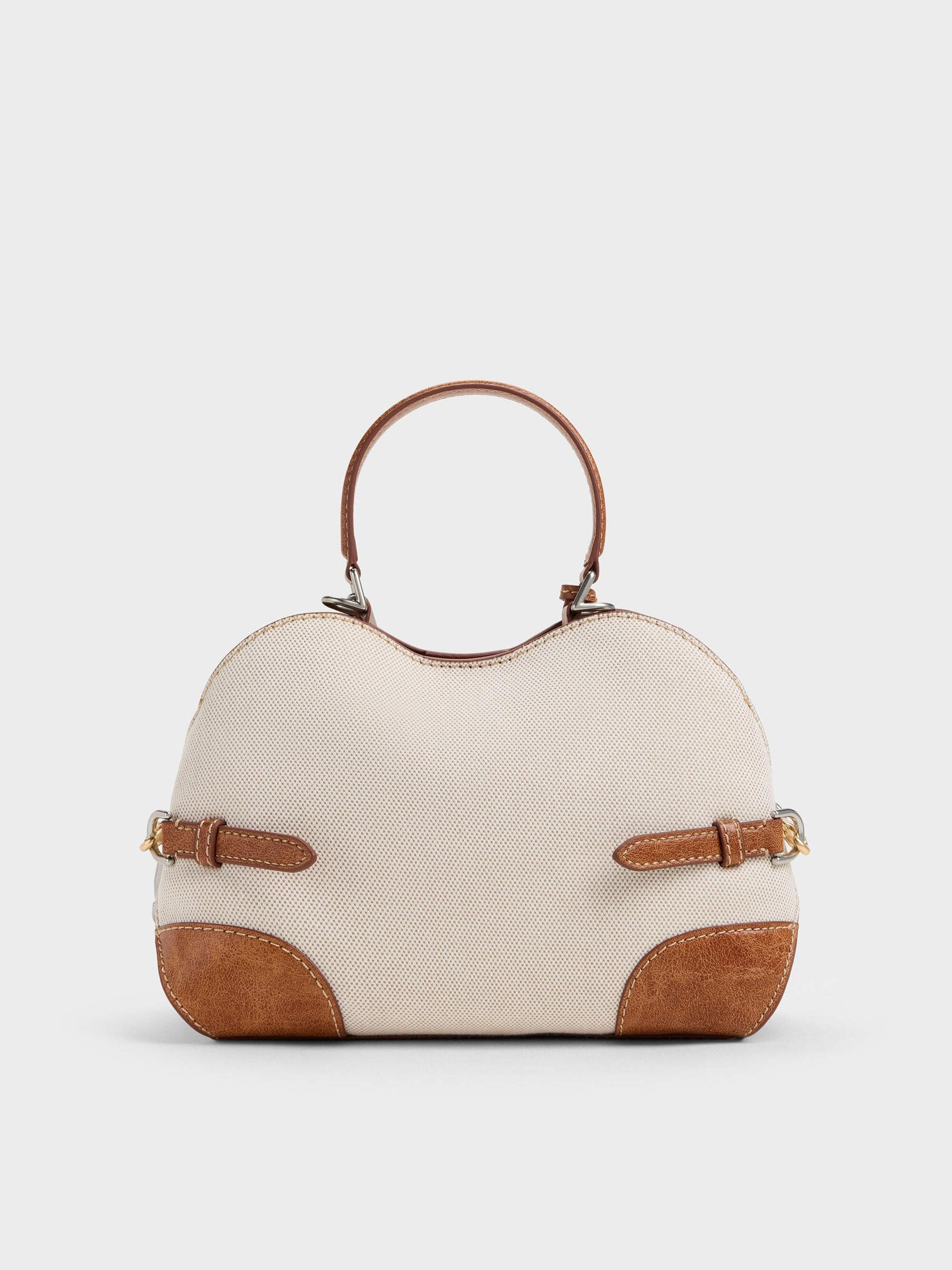 Delfina Canvas Chain Side-Belt Tote Bag - Multi | CHARLES & KEITH
