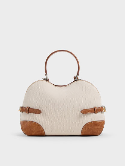 Delfina Canvas Chain Side-Belt Tote Bag - Multi | CHARLES & KEITH