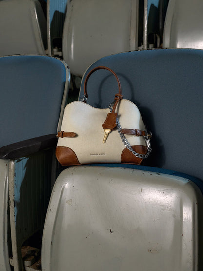 Delfina Canvas Chain Side-Belt Tote Bag - Multi | CHARLES & KEITH