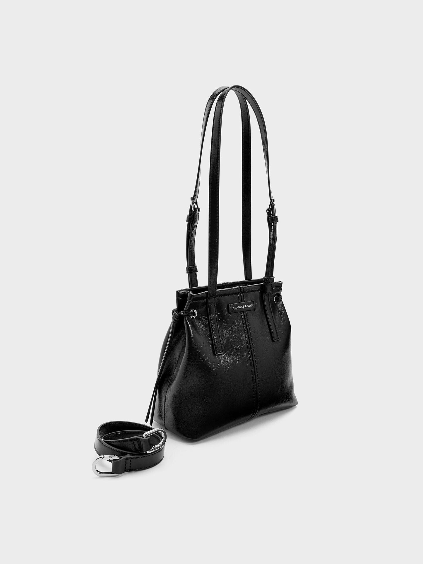 Noane Elongated-Handle Tote Bag - Noir | CHARLES & KEITH