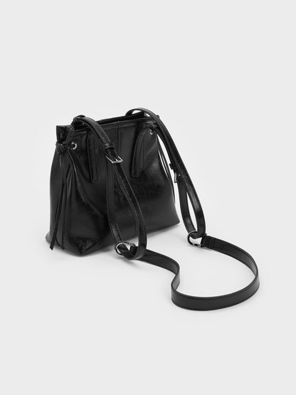 Noane Elongated-Handle Tote Bag - Noir | CHARLES & KEITH