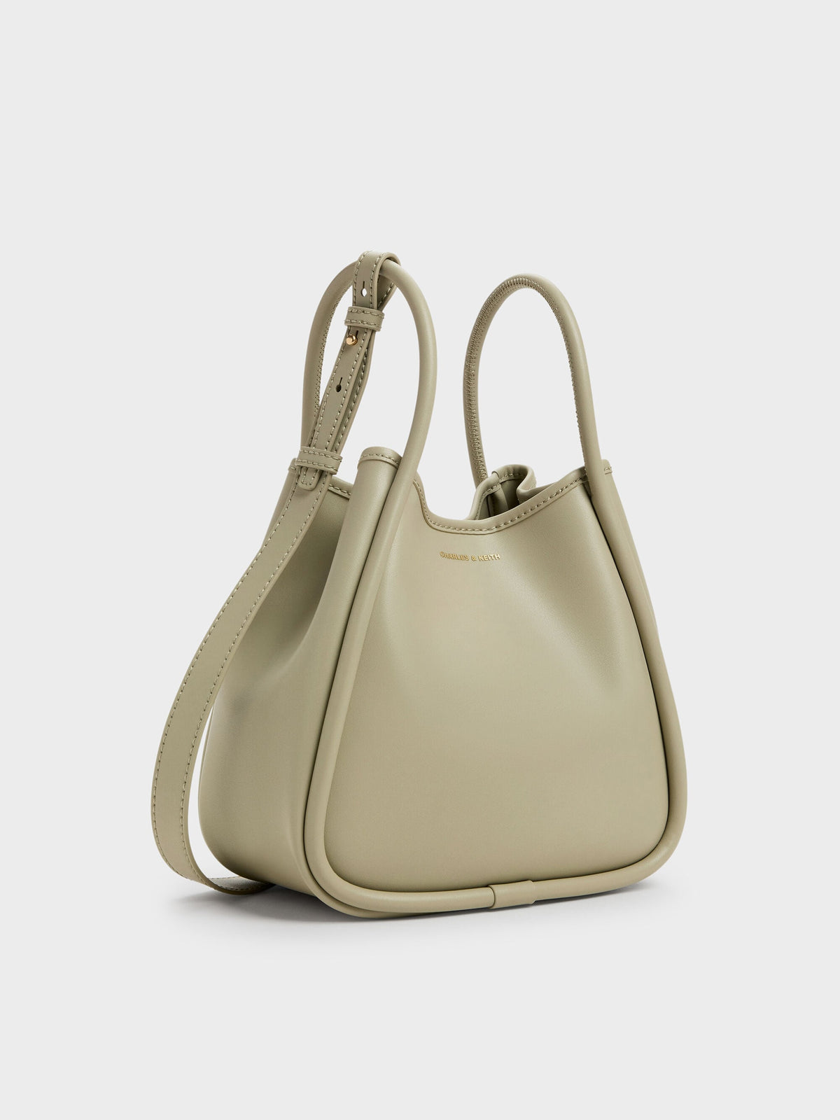 Mini Lyla Tubular Tote Bag - Pale Olive | CHARLES & KEITH