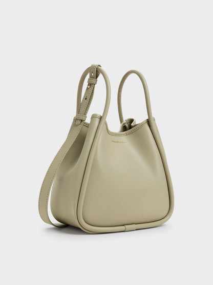 Mini Lyla Tubular Tote Bag - Pale Olive | CHARLES & KEITH