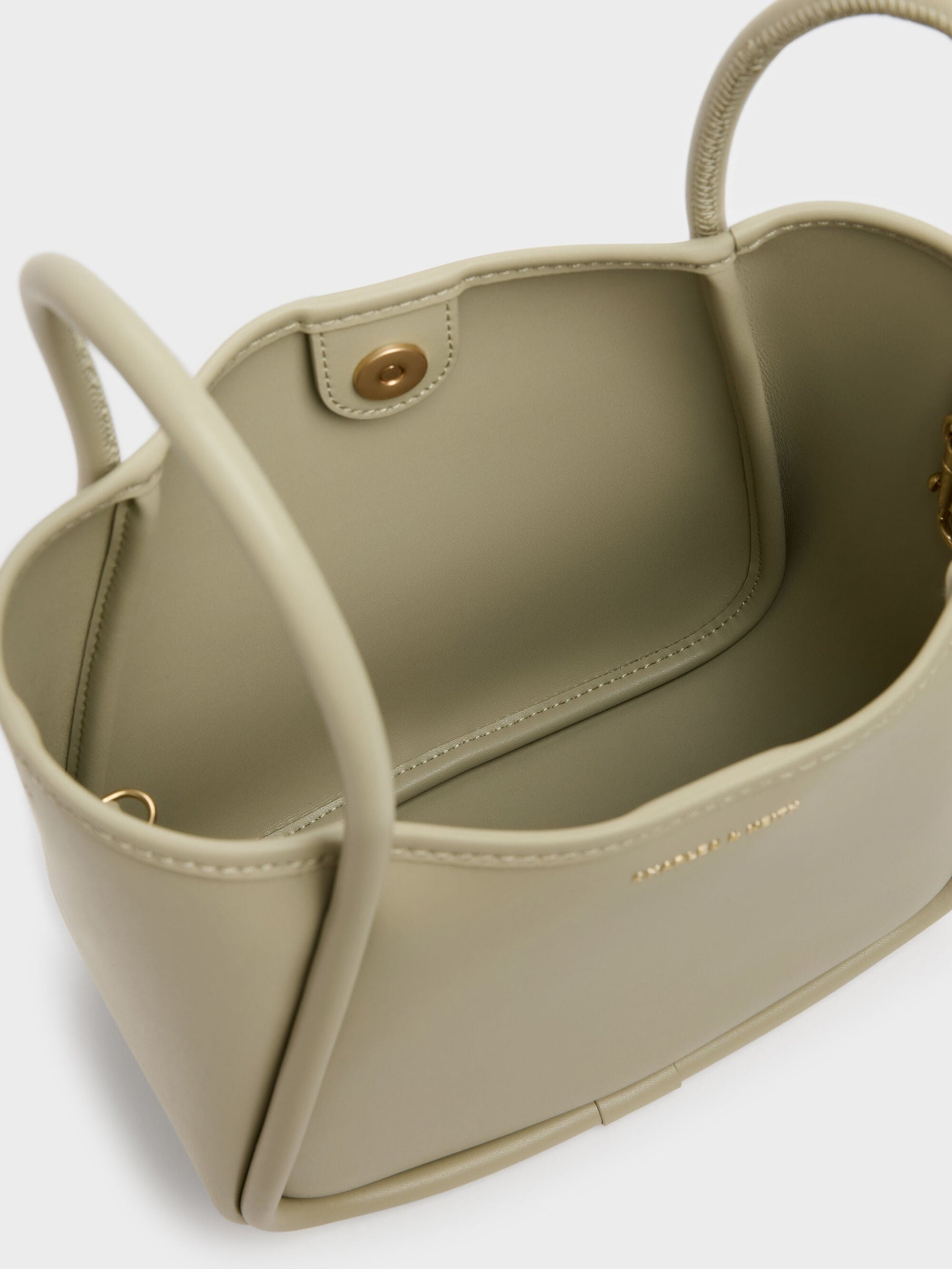 Mini Lyla Tubular Tote Bag - Pale Olive | CHARLES & KEITH
