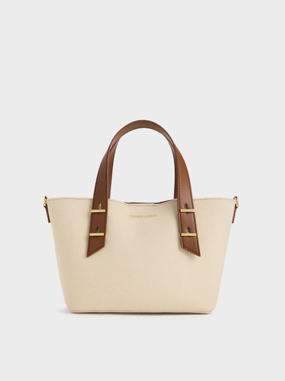 Mini Shania Canvas Tote Bag - Multi | CHARLES & KEITH