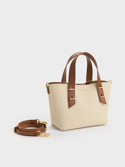 Mini Shania Canvas Tote Bag - Multi | CHARLES & KEITH