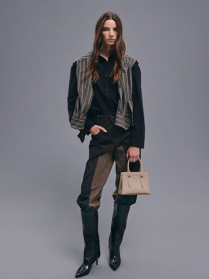 Allyn Structured Trapeze Tote Bag - Taupe | CHARLES & KEITH