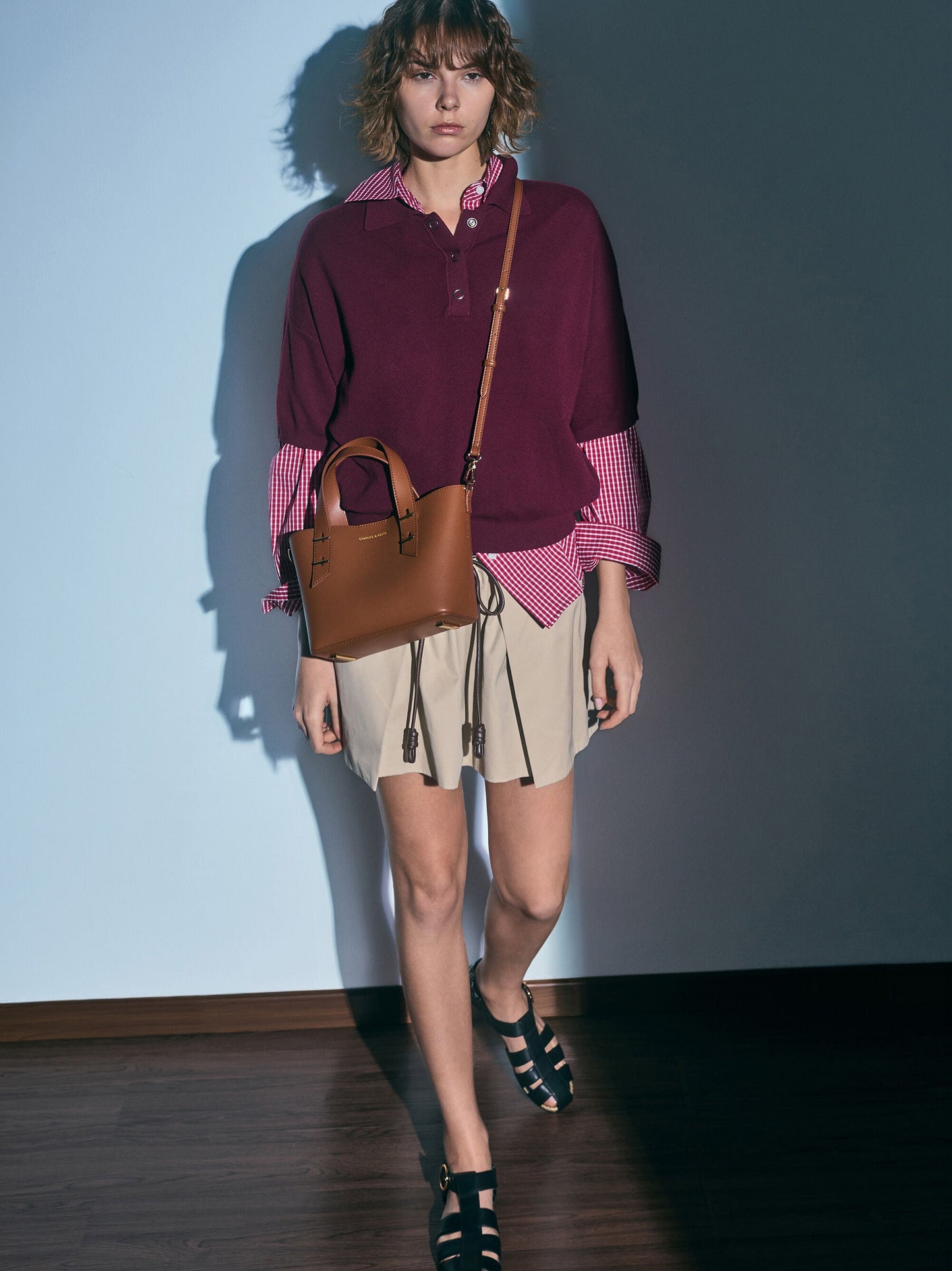 Mini Shania Tote Bag - Chocolate | CHARLES & KEITH