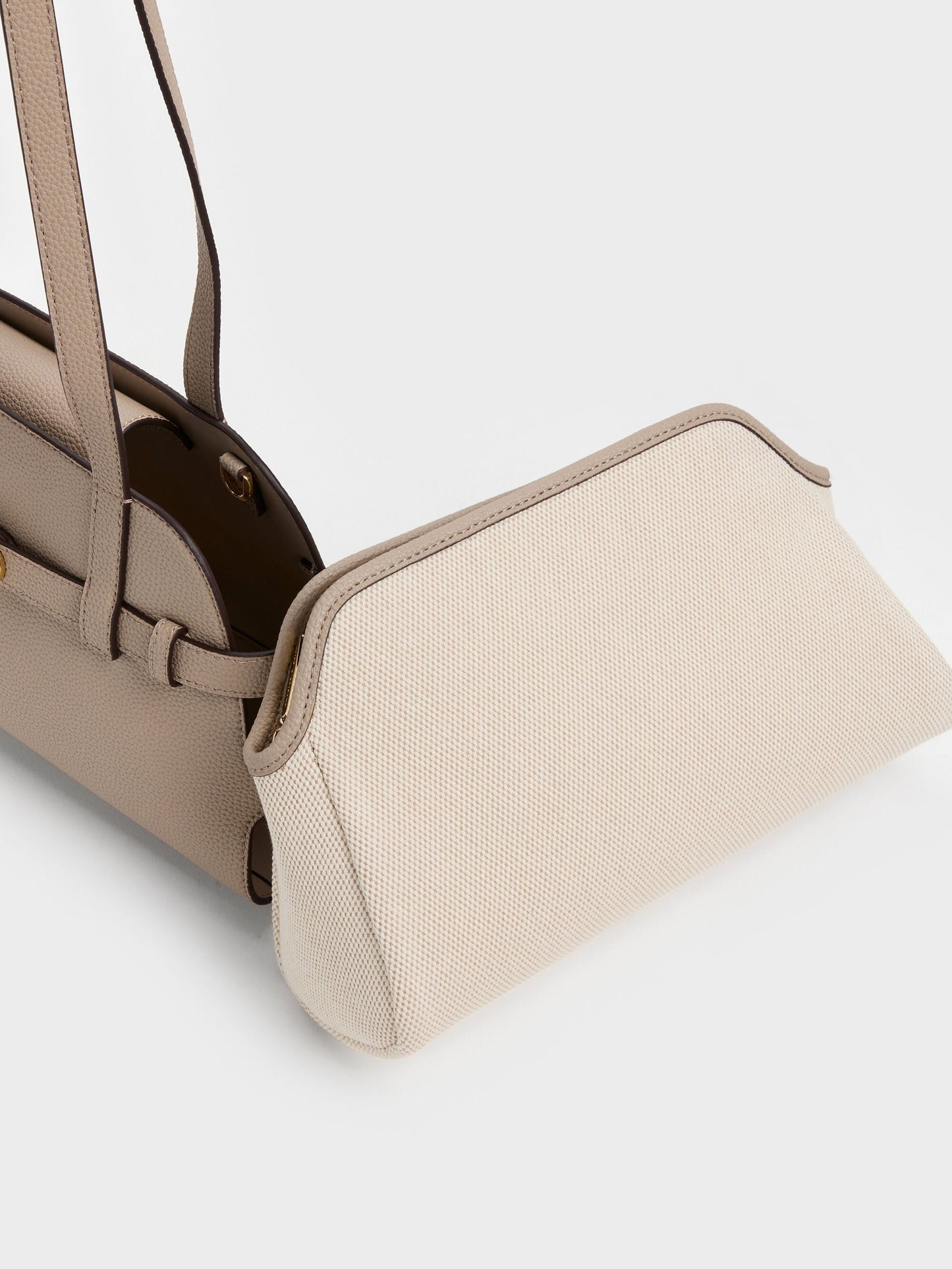 Aubrielle Belted Shoulder Bag - Taupe | CHARLES & KEITH