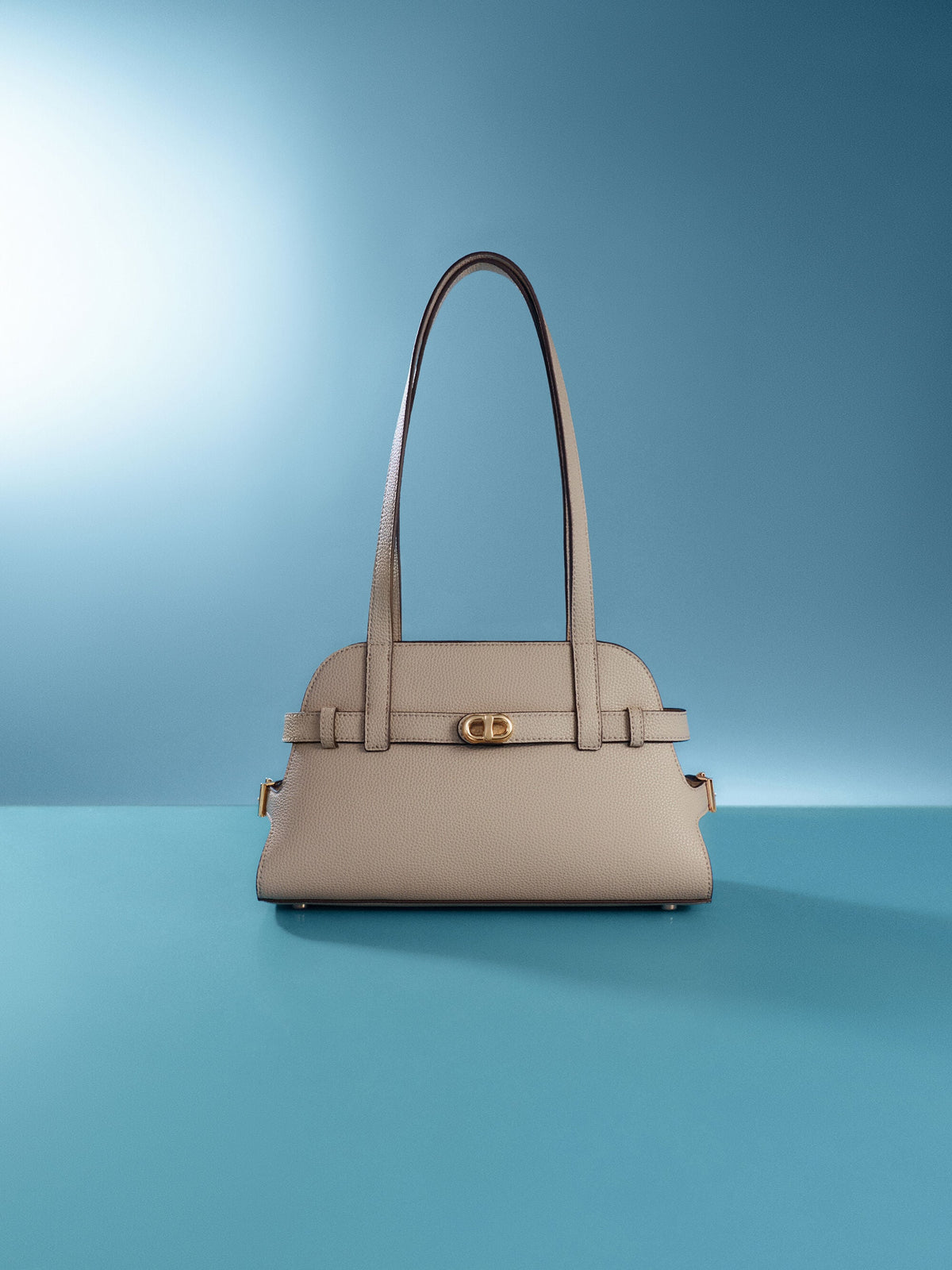 Aubrielle Belted Shoulder Bag - Taupe | CHARLES & KEITH