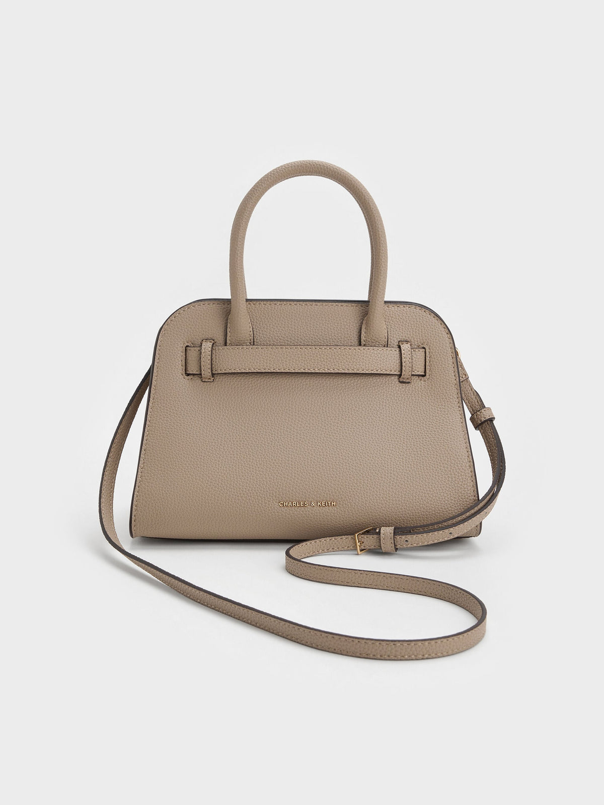 Aubrielle Belted Tote Bag - Taupe | CHARLES & KEITH
