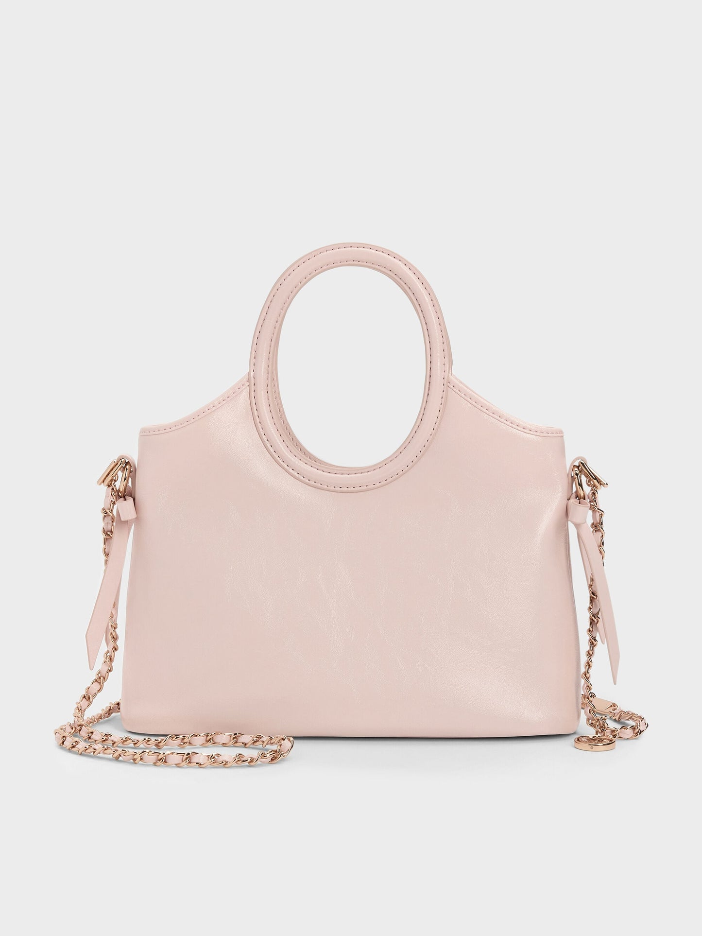 Mini Dalia Bow Oval-Handle Tote Bag - Soft Pink | CHARLES & KEITH