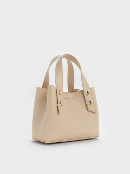 Mini Shania Tote Bag - Dusted Oat | CHARLES & KEITH
