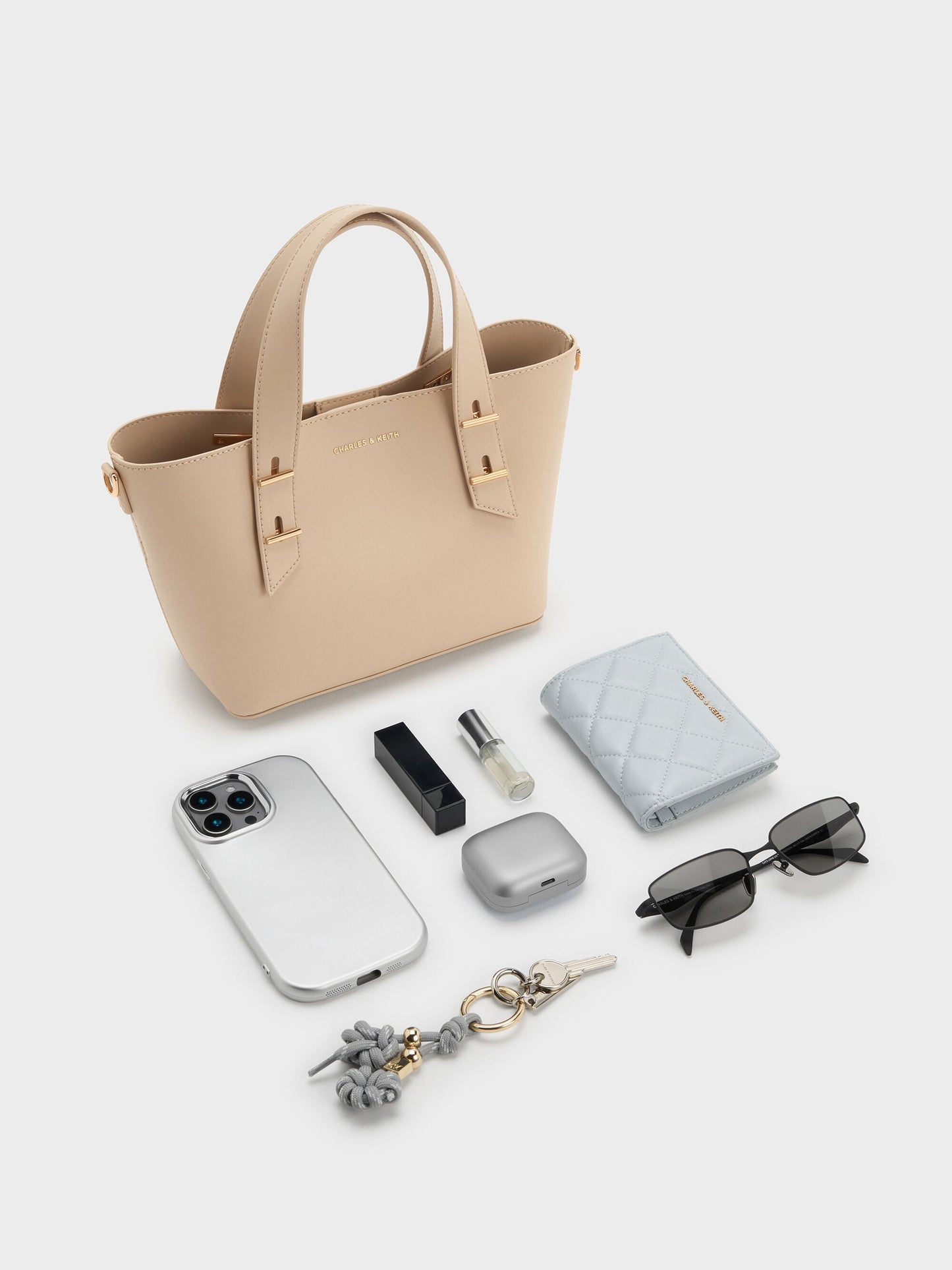 Mini Shania Tote Bag - Dusted Oat | CHARLES & KEITH
