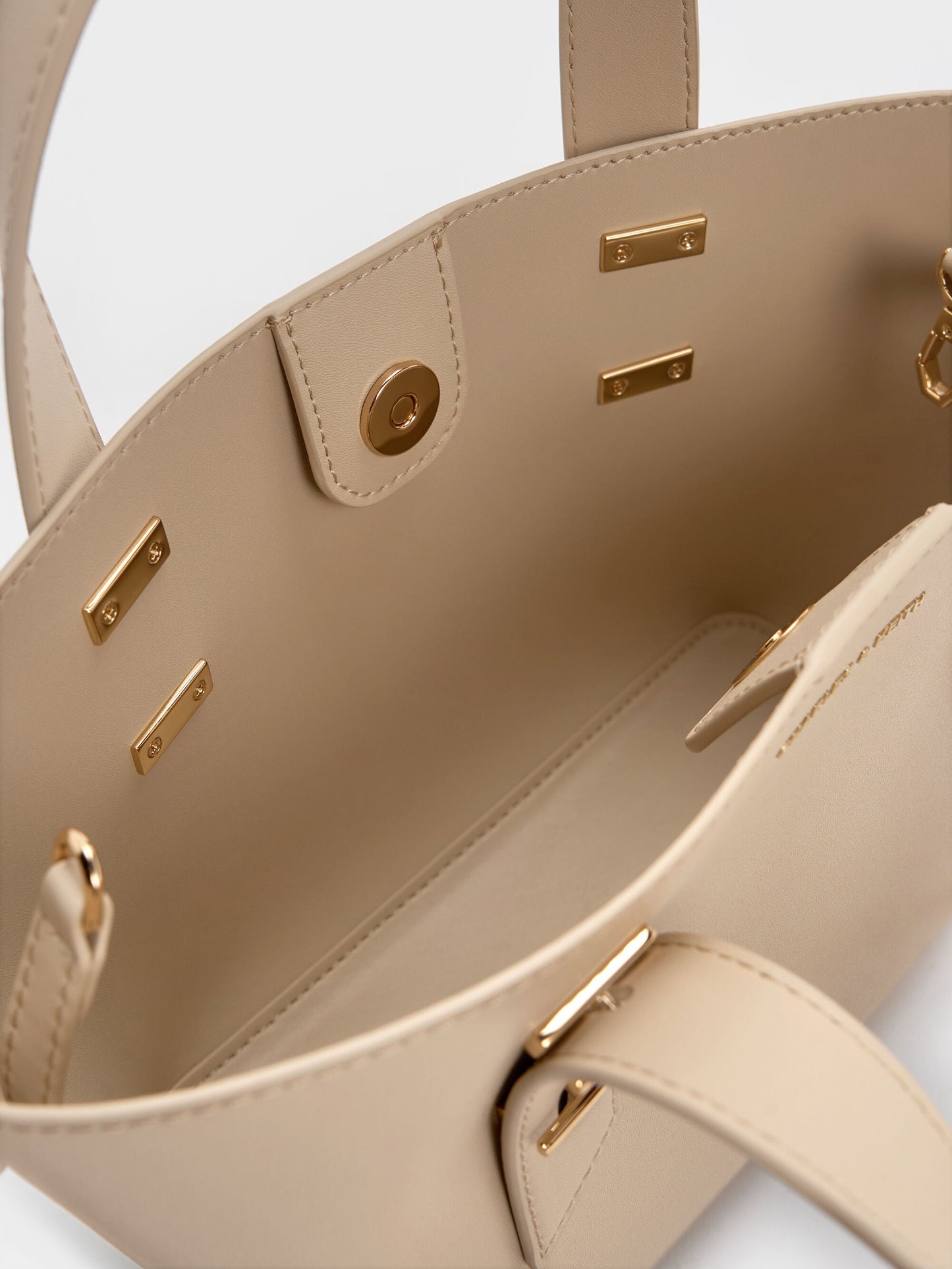 Mini Shania Tote Bag - Dusted Oat | CHARLES & KEITH
