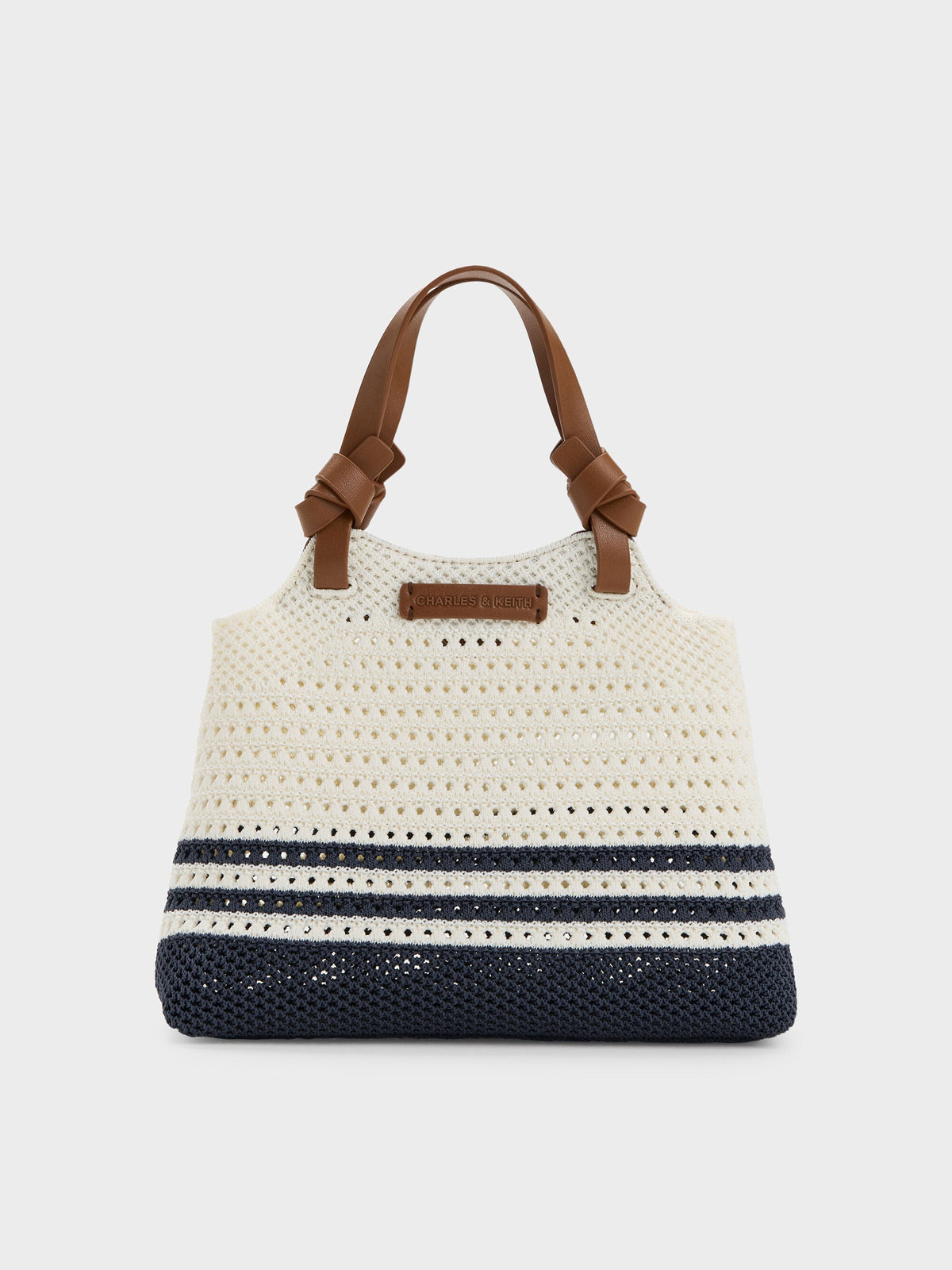 Mini Ida Striped Knitted Tote Bag - Multi | CHARLES & KEITH