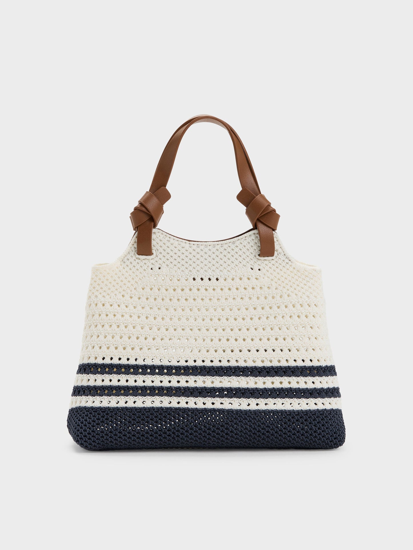 Mini Ida Striped Knitted Tote Bag - Multi | CHARLES & KEITH