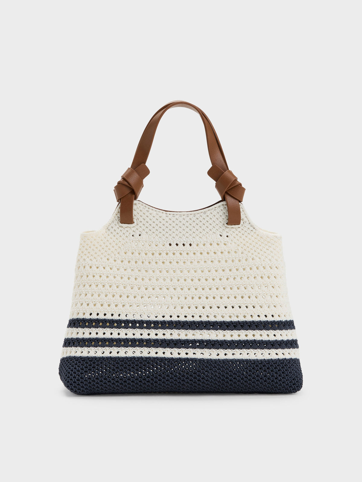 Mini Ida Striped Knitted Tote Bag - Multi | CHARLES & KEITH