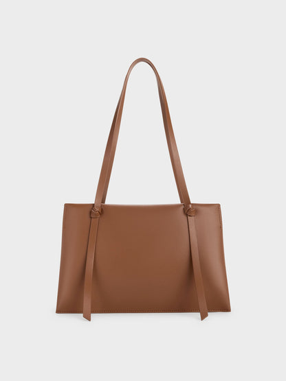 Midori Geometric Tote Bag - Chocolate | CHARLES & KEITH