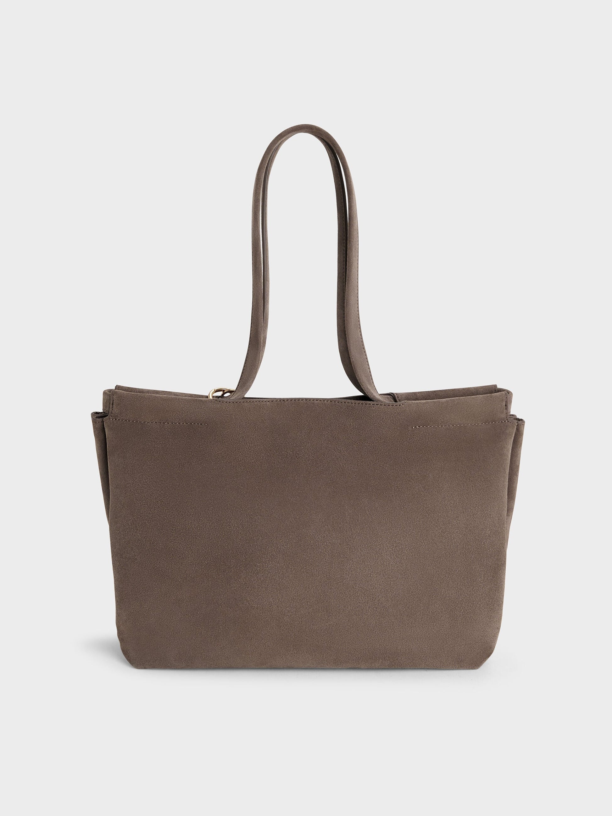 XL Zephyr Tassel Tote Bag - Stone Grey | CHARLES & KEITH