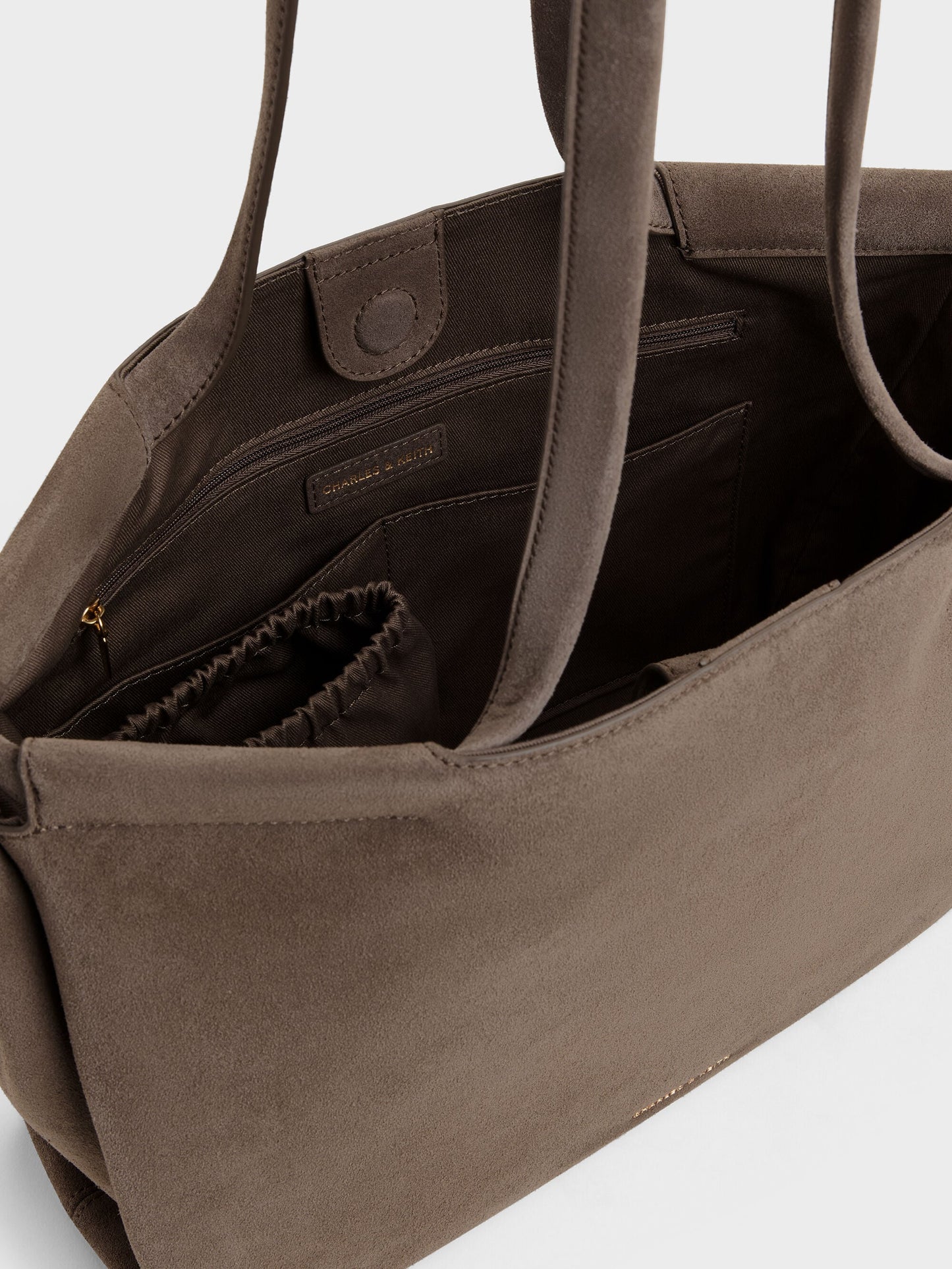 XL Zephyr Tassel Tote Bag - Stone Grey | CHARLES & KEITH