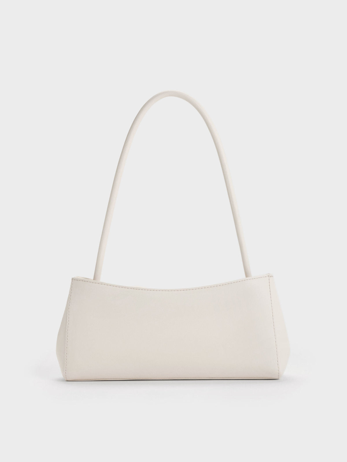 Hazel Bow Panelled Shoulder Bag - Cream | CHARLES & KEITH
