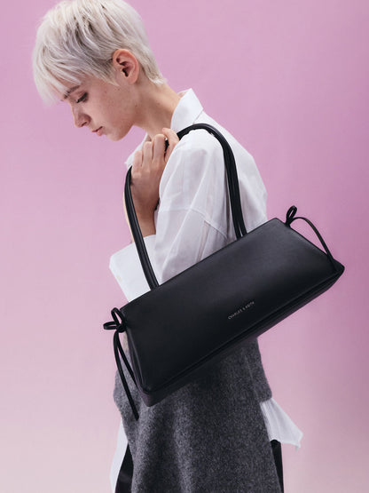 Hazel Bow Shoulder Bag - Noir | CHARLES & KEITH