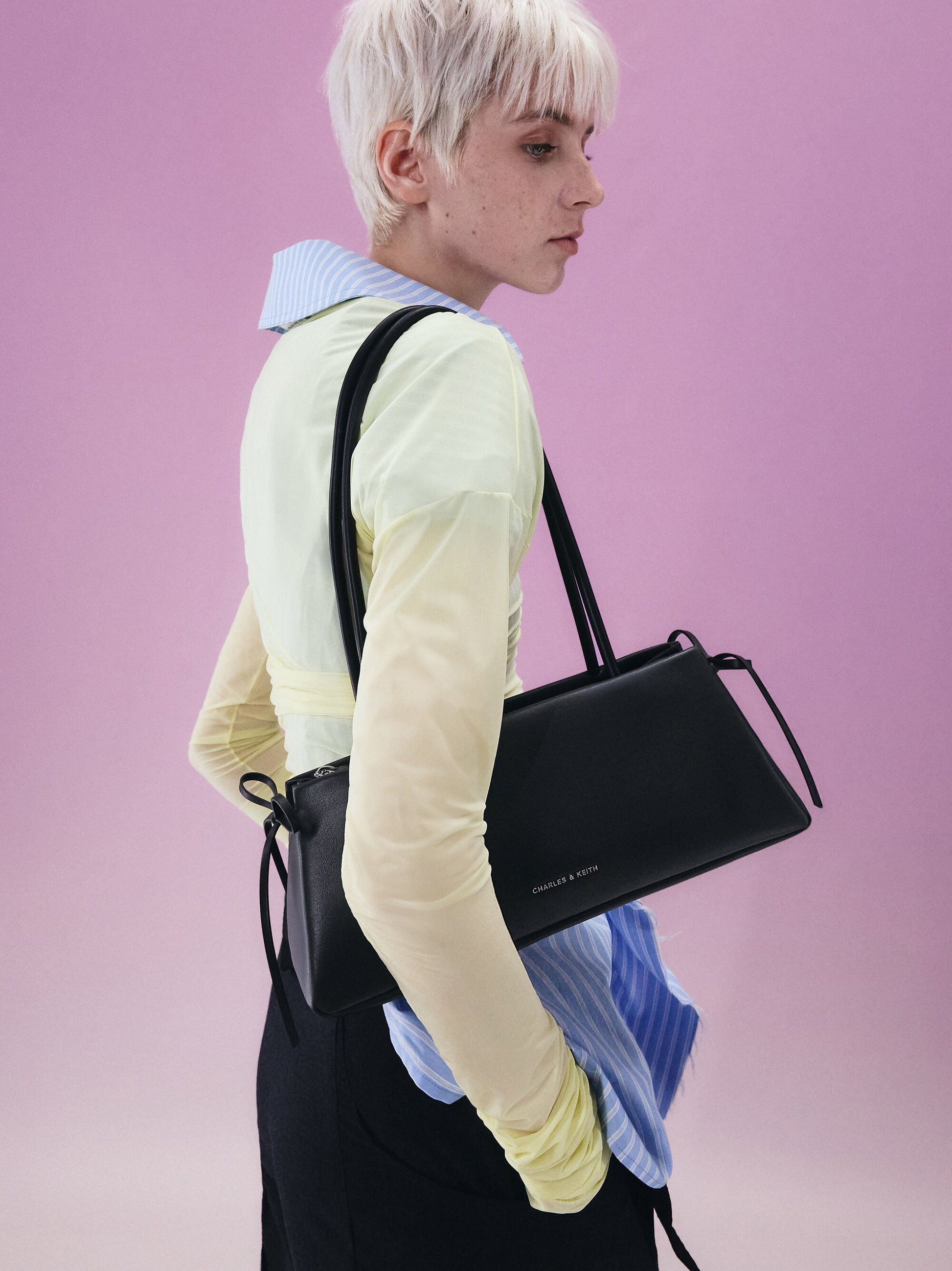 Hazel Bow Shoulder Bag - Noir | CHARLES & KEITH