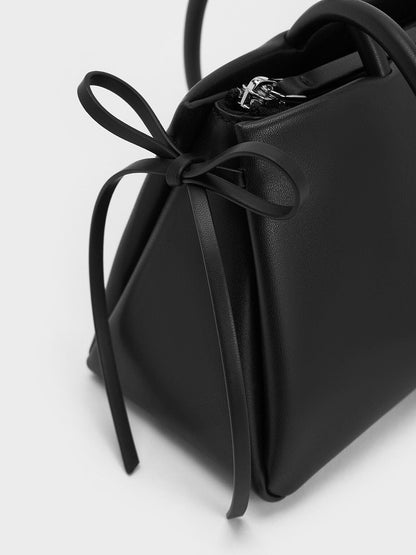 Hazel Bow Shoulder Bag - Noir | CHARLES & KEITH