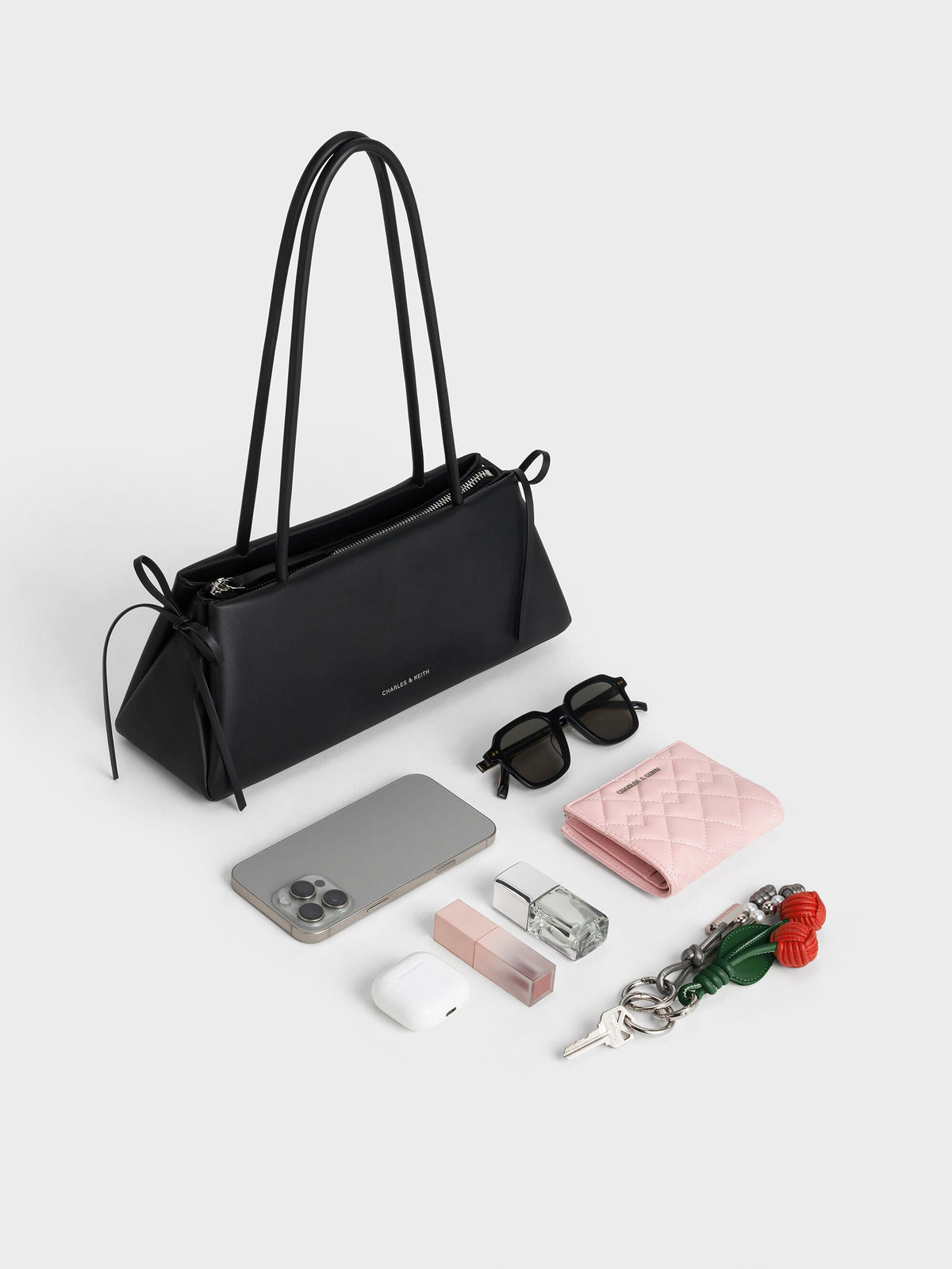 Hazel Bow Shoulder Bag - Noir | CHARLES & KEITH