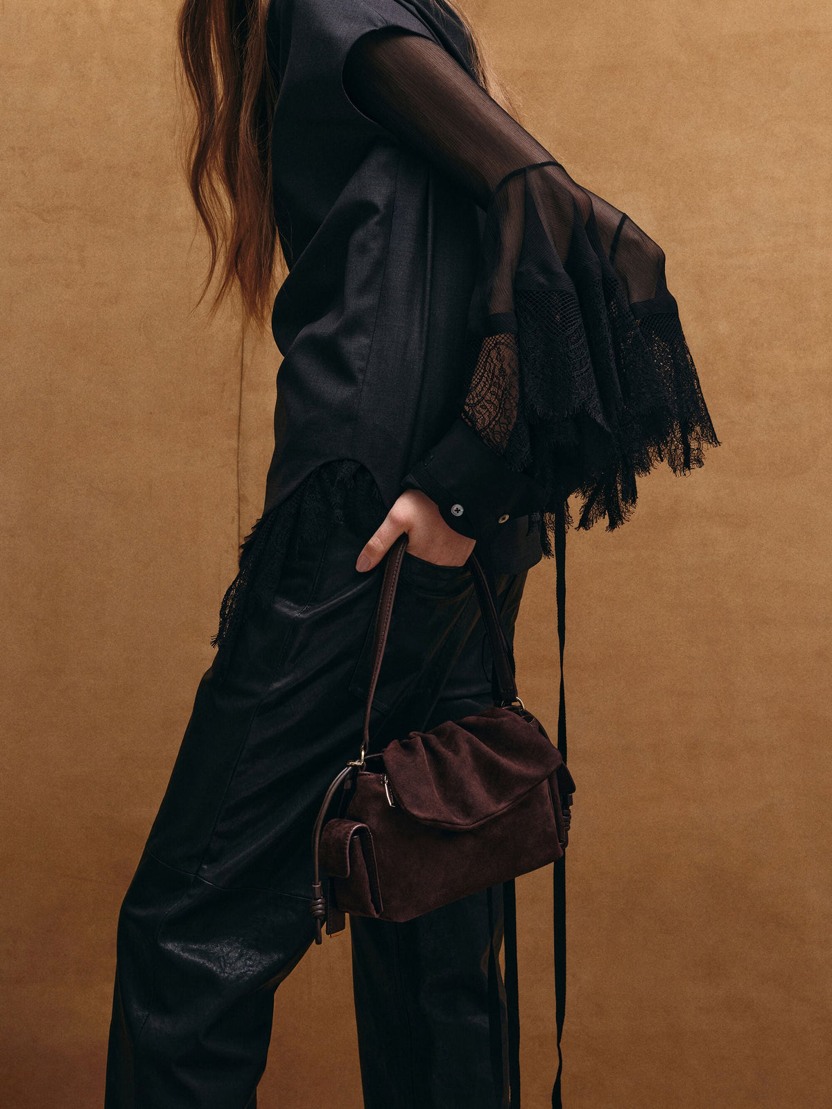 Khai Ruched Shoulder Bag - Espresso Brown | CHARLES & KEITH