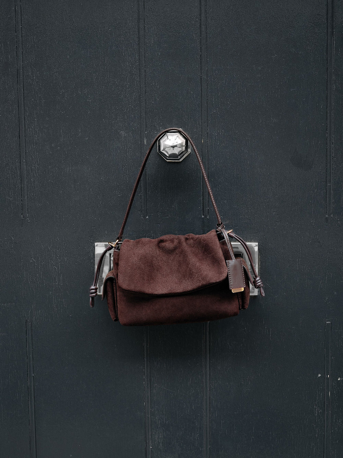 Khai Ruched Shoulder Bag - Espresso Brown | CHARLES & KEITH