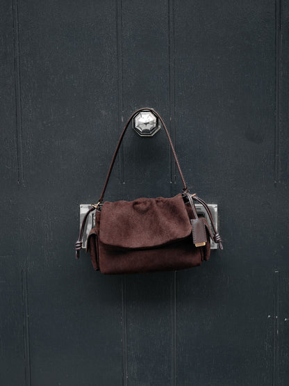 Khai Ruched Shoulder Bag - Espresso Brown | CHARLES & KEITH