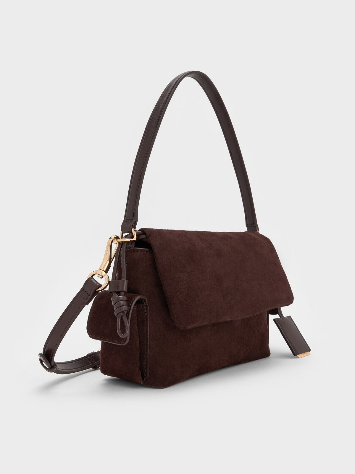 Khai Ruched Shoulder Bag - Espresso Brown | CHARLES & KEITH
