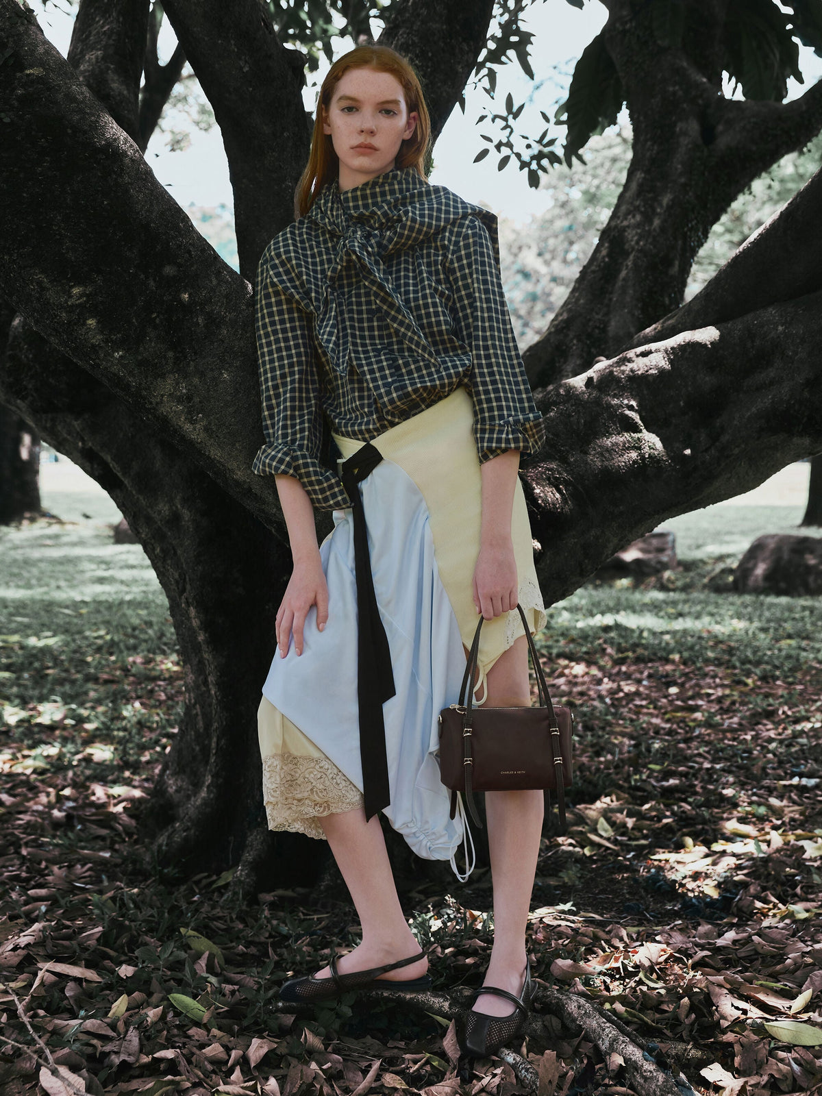 Mini Levy Nylon Shoulder Bag - Espresso Brown | CHARLES & KEITH