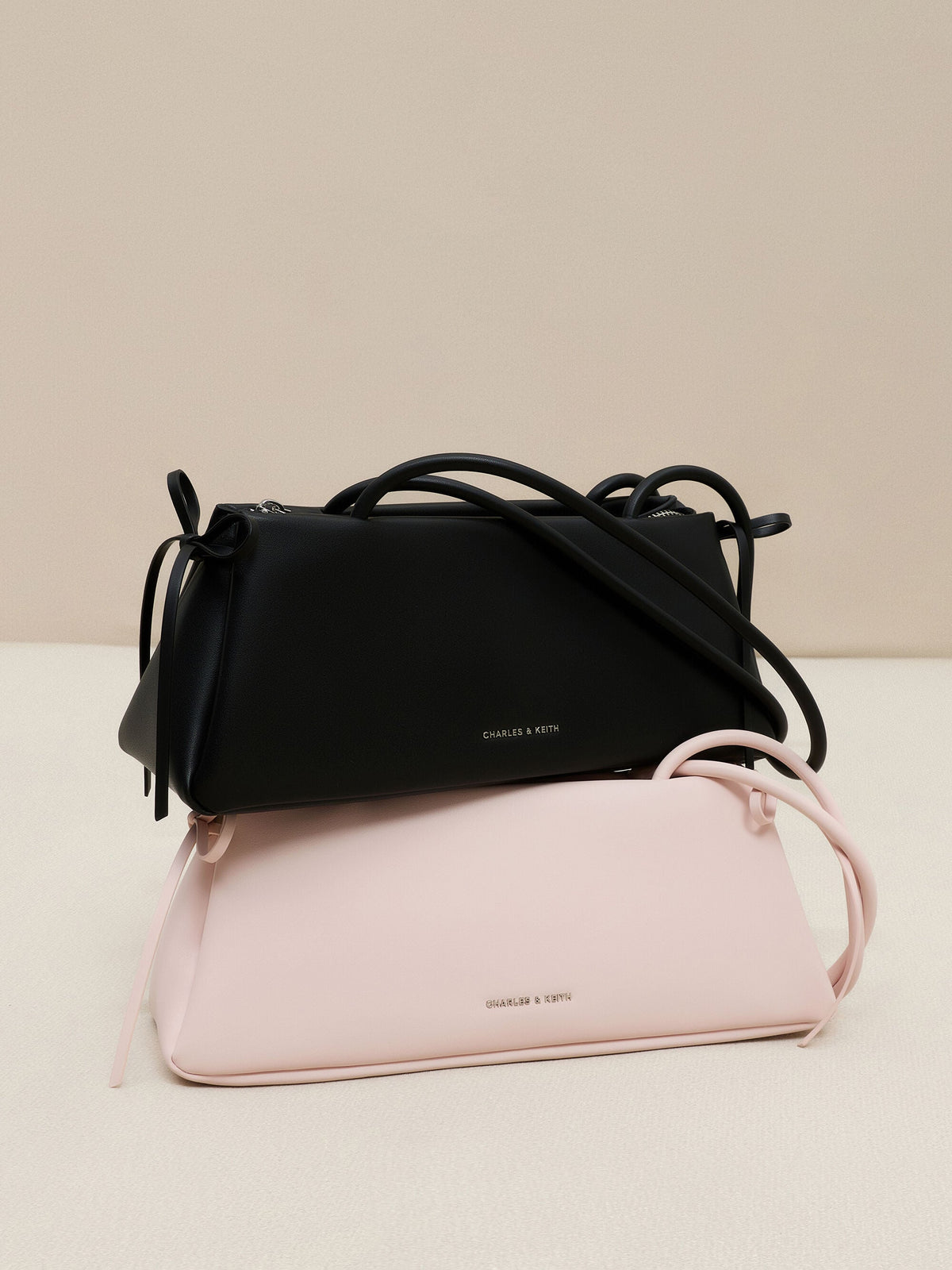 Hazel Bow Shoulder Bag - Soft Pink | CHARLES & KEITH