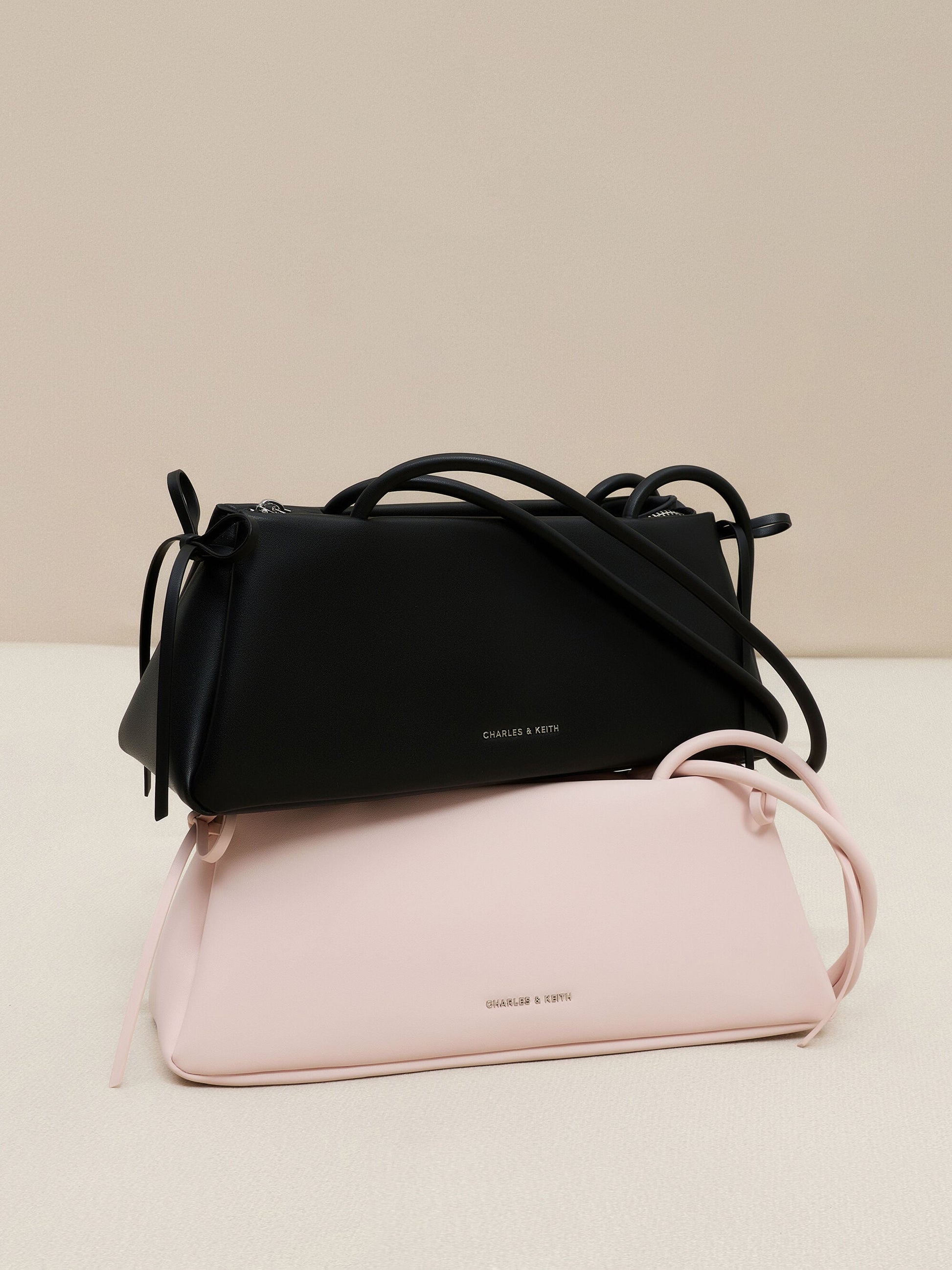 Hazel Bow Shoulder Bag - Soft Pink | CHARLES & KEITH