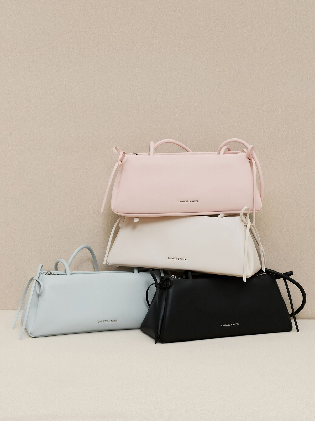 Hazel Bow Shoulder Bag - Soft Pink | CHARLES & KEITH