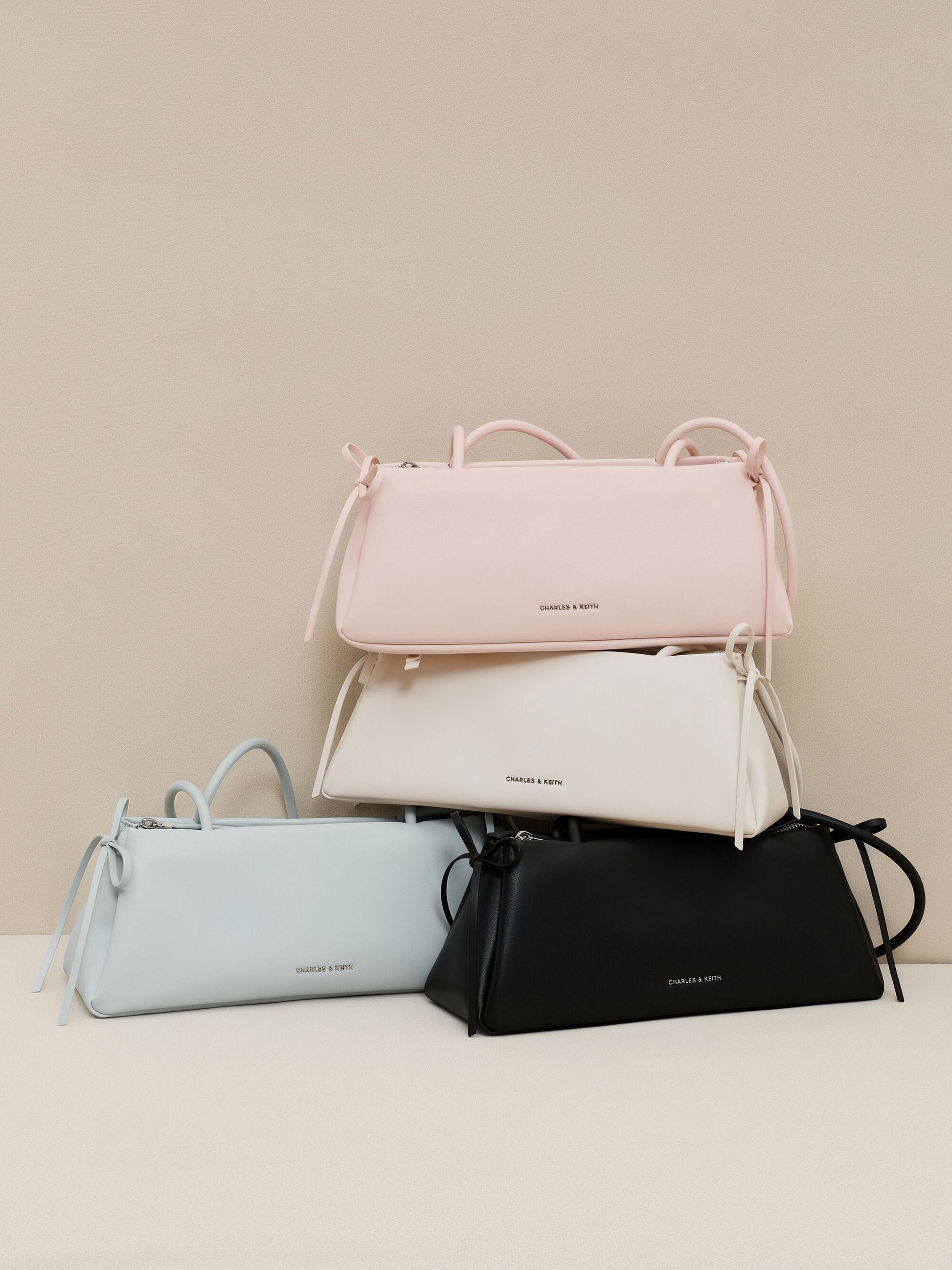 Hazel Bow Shoulder Bag - Soft Pink | CHARLES & KEITH