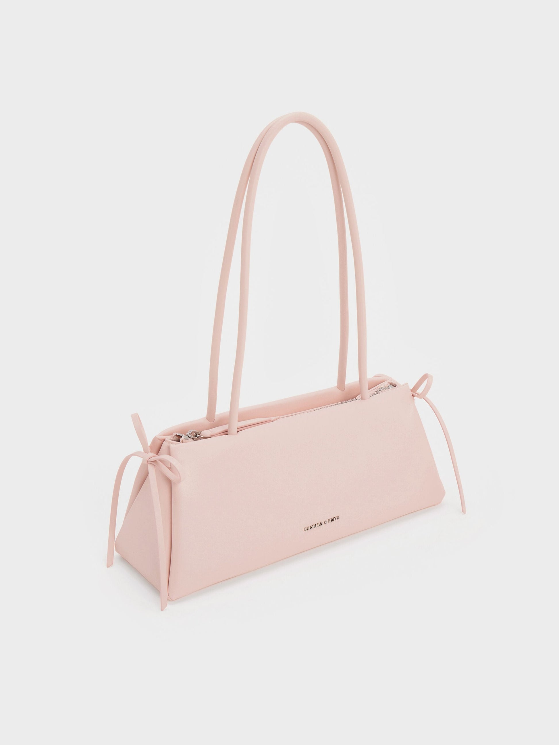 Hazel Bow Shoulder Bag - Soft Pink | CHARLES & KEITH